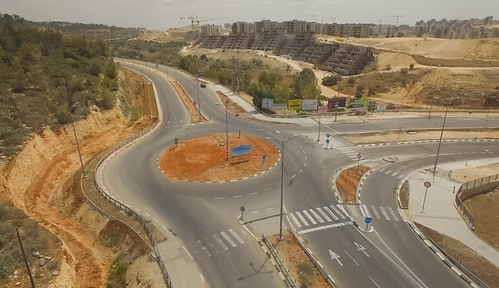 כביש 574/60 וצומת הכניסה לישוב חריש